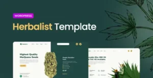 Herbalist – Medical Marijuana Store Elementor Template Kit