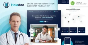 Holadoc – Online Doctor Consultation Elementor Template Kit