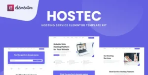 Hostec - Hosting Service Elementor Template Kit