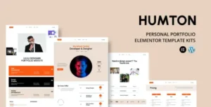 Humton - Personal Portfolio Elementor Template Kits