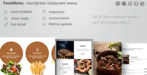 Creative Restaurant Menu Showcase WooCommerce