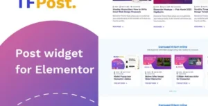 Elementor Post grid, List , Carousel Slider