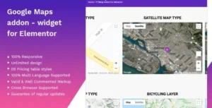 Google Maps addon - widget for Elementor