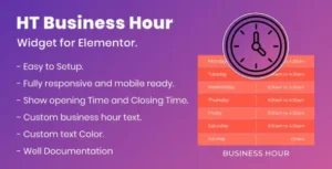 HT Business Hour Widget for Elementor