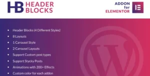 Header Blocks for Elementor - WordPress Plugin