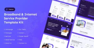 Inexus Broadband & Internet Service Provider Elementor Template Kit