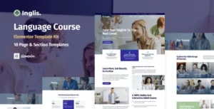 Inglis - Language Course WordPress Elementor Template Kit