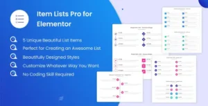 Item Lists Pro for Elementor