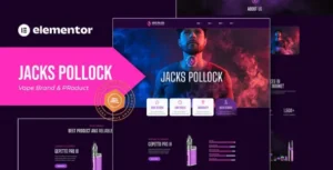 Jacks Pollock - Vape Elementor Template Kit