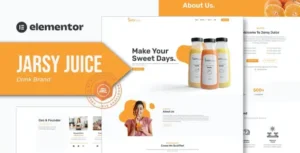 Jarsy Juice - Drink Brand Elementor Template Kit