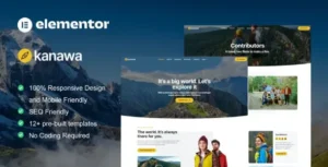 Kanawa - Modern Travel Blog Elementor Template Kit