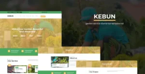 Kebun - Garden Service Elementor Template Kit