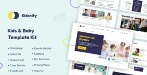 Kidsnify - Kindergarten & Preschool Elementor Template Kit