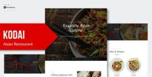 Kodai - Asian Restaurant Elementor Template Kit