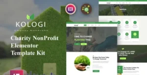 Kologi - Charity NonProfit Elementor Template Kit