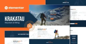 Krakatau - Mountain & Hiking Elementor Template Kit