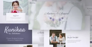 Kunikaa - Wedding Invitation Elementor Template Kit