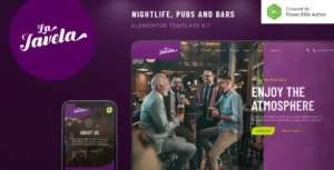 LaJavela – Bar Nightlife & Pub Elementor Template Kit