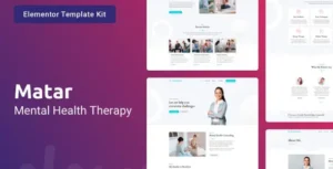 Matar — Mental Health Therapy Elementor Template Kit