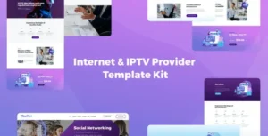 MaxiNet - Internet & IPTV Provider Elementor Template Kit