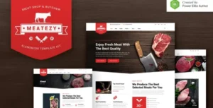 Meatezy – Meat Shop & Butcher Elementor Template Kit