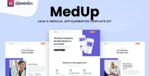 MedUp - Medical SaaS Elementor Template Kit