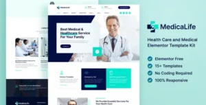 MedicaLife – Health Care & Medical Elementor Template Kit