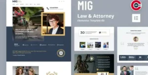 Mig - Law & Attorney Elementor Template Kit