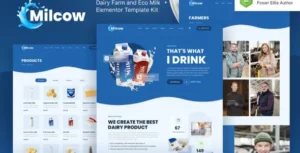 Milcow – Dairy Farm & Eco Milk Elementor Template Kit