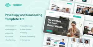 Mindz - Psychology & Counseling Elementor Template Kit