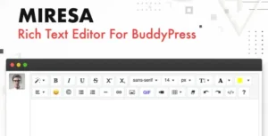 Miresa - WordPress Rich Text Editor For BuddyPress