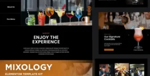 Mixology - Bar & Cocktails Elementor Template Kit