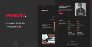 Mobdev - Creative Portfolio & Resume Elementor Template Kit