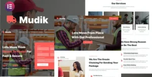 Mudik - Moving & Transportation Services Elementor Template Kit