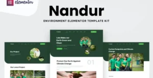 Nandur - Enviromental Elementor Template Kit