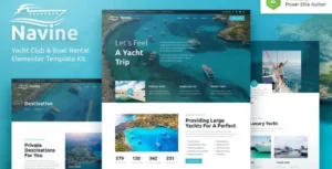 Navine – Yacht Club & Boat Rental Elementor Template Kit