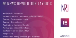 News Revolution Layouts for Elementor Plugin