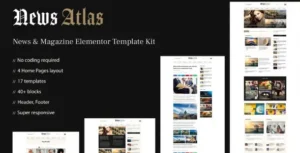 NewsAtlas – News & Magazine Elementor Template Kit