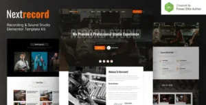 Nextrecord – Recording & Sound Studio Elementor Template Kit