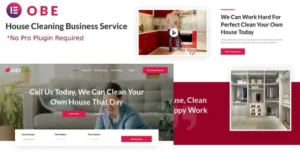 Obe - House Cleaning Business Elementor Template Kits