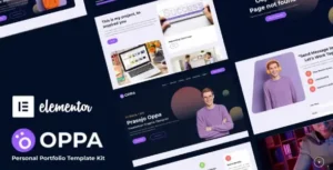 Oppa - Personal Portfolio Elementor Template Kit