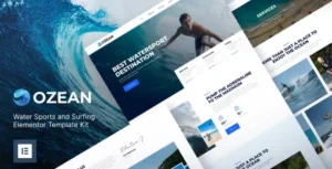 Ozean – Water Sports & Surfing Elementor Template Kit