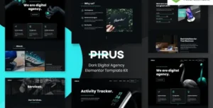 PIRUS – Dark Digital Agency Elementor Template Kit