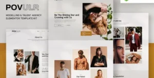 POVULR – Modeling & Talent Agency Elementor Template Kit