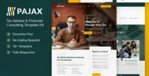 Pajax – Tax Advisor & Financial Consulting Elementor Template Kit