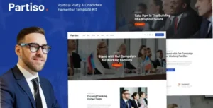 Partiso Political Party & Candidate Elementor Template Kit