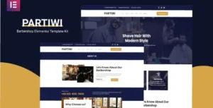 Partiwi - Barbershop Elementor Template Kit