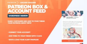 Patreon Box and About Feed WordPress Plugin