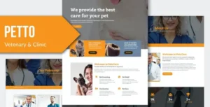 Petto - Vetenary Pet Clinic Template Kit