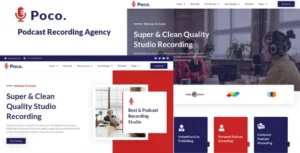 Poco - Podcast Recording Studio Services Elementor Template Kit